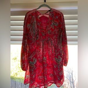 Zaka Woman Floral Blouse Size Large